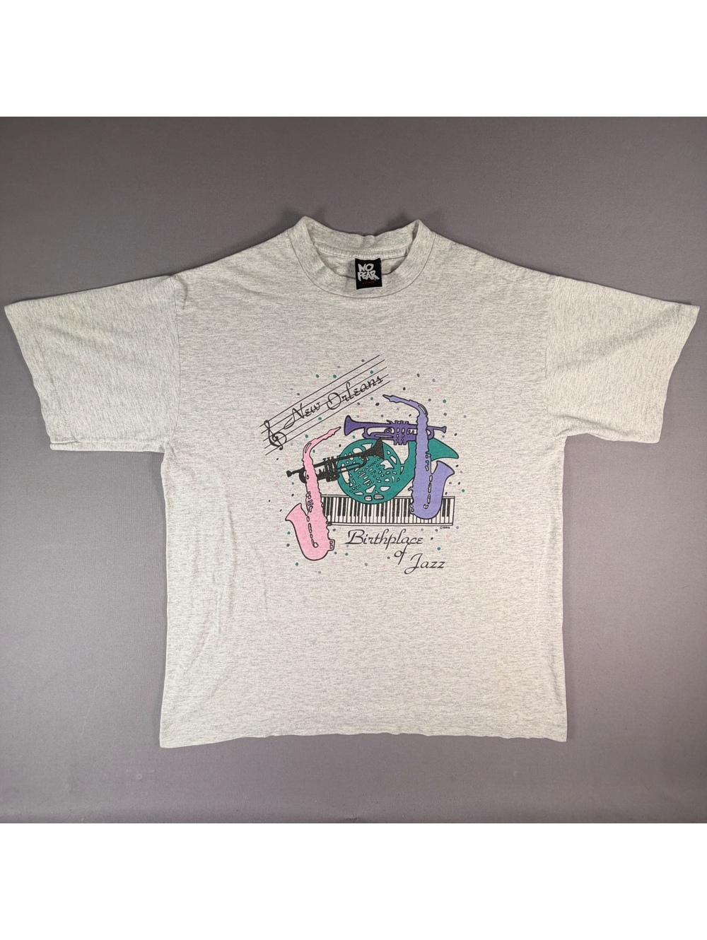 VTG New Orleans Birthplace of Jazz Shirt Women's L Music Souvenir Graphic Tee